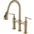 Kraus Allyn KPF3121BG - Allyn™ Transitional Bridge Kitchen Faucet with Pull-Down Sprayhead in Brushed Gold