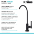 Kraus Allyn KPF3121FF102MB - Transitional Bridge Pull Down Kitchen Faucet Filter Faucet