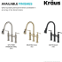 Kraus KPF3121MB - Transitional Bridge Pull Down Kitchen Faucet Finish Options