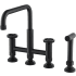 Kraus KPF3125MB - Urbix™ Industrial Bridge Kitchen Faucet with Side Sprayer in Matte Black