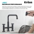 Kraus KPF3125MB - Industrial Bridge Kitchen Faucet In-Use View