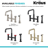 Kraus Urbix KPF3125MBRD - Industrial Bridge Kitchen Fauce Finishes Options