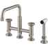 Kraus Urbix KPF3125SFS - Urbix™ Industrial Bridge Kitchen Faucet with Side Sprayer in Spot Free Stainless Steel