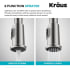 Kraus KPF4100BG - Single Handle Pull Down Kitchen Faucet 2 Function Sprayer