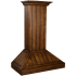 ZLINE KPLL36 - Designer 36 Inch Wall Mount Chimney Hood Distressed Wood Body &amp; Chimney