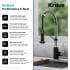 Kraus Bolden Series KPF1610SFSMB - Single Handle Commercial Style Pull Down Kitchen Faucet