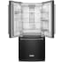 KitchenAid KRFF300EBS - 30 Inch Freestanding French Door Refrigerator in Opened View