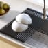 Kraus KRM10BLACK - Multipurpose Over Sink Roll-Up Dish Drying Rack in Black