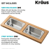 Kraus KSC1001BB - Set Includes Serving Board and Two Prep Bowls