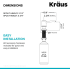 Kraus KSD54SFSB - Kitchen Soap and Lotion Dispenser Dimension