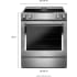 KitchenAid KSEG950ESS - 30-Inch 4-Element Electric Downdraft Slide-In Range (dimension view)