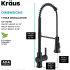 Kraus Britt™ Series KSF1691MB - Single Handle Commercial Style Pull Down Sensor Kitchen Faucet Dimension