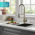 Kraus Britt™ Series KSF1691SFACB - Single Handle Commercial Style Pull Down Sensor Kitchen Faucet