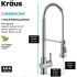 Kraus Britt™ Series KSF1691SFS - Single Handle Commercial Style Pull Down Sensor Kitchen Faucet Dimension