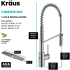 Kraus Oletto Series KSF2631SFS - Single Handle Commercial Style Pull Down Sensor Kitchen Faucet Dimension