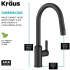 Kraus Oletto Series KSF2830MB - Single Handle Pull Down Sensor Kitchen Faucet Dimension