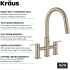 Kraus Oletto Series KSF3122SFACB - Touchless Sensor Bridge Kitchen Faucet with Pull-Down Sprayhead in Spot-Free Antique Champagne Bronze