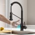 Kraus Bolden Series KSF1610MB - Single Handle Commercial Style Pull Down Sensor Kitchen Faucet In-Use View
