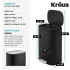 Kraus KTCP100MB - 13.2 Gallon / 50 Liter Step Pedal Kitchen Trash Can in Matte Black with Removable Inner Bucket and Soft Close Lid
