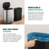 Kraus KTCP100MB - 13.2 Gallon / 50 Liter Step Pedal Kitchen Trash Can in Matte Black with Removable Inner Bucket and Soft Close Lid