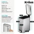 Kraus KTCP10SFS - Step Pedal Bathroom Trash Can with Removable Inner Bucket and Soft Close Lid
