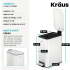 Kraus KTCP10WH - Step Pedal Bathroom Trash Can with Removable Inner Bucket and Soft Close Lid