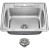 Kraus KTM10125 - 25” Drop In / Top Mount Single Bowl 18-Gauge Stainless Steel Kitchen Sink