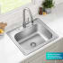 Kraus KTM10125 - 25” Drop In / Top Mount Single Bowl 18-Gauge Stainless Steel Kitchen Sink