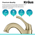 Kraus Arlo Series KVF1200BG - Single Lever Vessel Bathroom Faucet Features