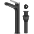 Kraus Indy™ Series KVF1410SFBNMB - Single Handle Vessel Bathroom Faucet in Spot-Free Brushed Nickel / Matte Black with Pop Up Drain and Supply Lines
