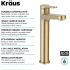 Kraus Indy™ Series KVF1410SFBB - Single Handle Vessel Bathroom Faucet in Spot-Free Brushed Brass with Pop Up Drain and Supply Lines