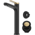 Kraus Indy™ Series KVF1410SFBBMB - IndyTM Single Handle Vessel Bathroom Faucet in Spot-Free Brushed Brass / Matte Black with Pop Up Drain and Supply Lines