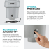 Kraus KWD201100MCG - 1 HP Continuous Feed Garbage Disposal with Ultra-Quiet Motor for Kitchen Sink with Power Cord and Flange Included