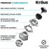 Kraus KWD21075MGR - High-Speed 3/4 HP Continuous Feed Ultra-Quiet Motor Garbage Disposal with Power Cord and Flange Included and Universal Mount