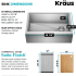 Kraus KWF41030 - 30 Inch Farmhouse Workstation Single Bowl Kitchen Sink Dimension