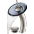 Kraus Vessel Mixer Series KGW1700PU10SNBLCL - Waterfall Bathroom Faucet with Clear Black Glass Disk and Pop-Up Drain in Satin Nickel