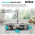 Kraus KWT30032 - 32 Inch Dual Mount Workstation Single Bowl Kitchen Sink