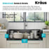 Kraus KWT31033PGM - 33 Inch Dual Mount Workstation Single Bowl Kitchen Sink