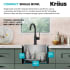 Kraus KWT32115 - 15 Inch Dual Mount Workstation Single Bowl Stainless Steel Kitchen Sink
