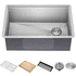 Kraus KWU11028 - Kore™ 28 Inch Undermount Workstation Single Bowl Kitchen Sink with 5-Piece Sink Kit