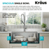 Kraus KWU11028 - 28 Inch Undermount Workstation Single Bowl Stainless Steel Kitchen Sink