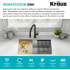 Kraus KWU11030 - 30 Inch Undermount Workstation Single Bowl Stainless Steel Kitchen Sink Features