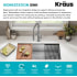 Kraus KWU11036 - 36 Inch Undermount Workstation Single Bowl Stainless Steel Kitchen Sink Features