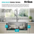 Kraus KWU11036 - 36 Inch Undermount Workstation Single Bowl Stainless Steel Kitchen Sink