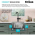 Kraus KWU11117 - 17 Inch Undermount Workstation Single Bowl Stainless Steel Kitchen Sink