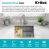 Kraus KWU11123 - 23 Inch Undermount Workstation Single Bowl Stainless Steel Kitchen Sink Features