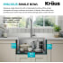 Kraus KWU11123 - 23 Inch Undermount Workstation Single Bowl Stainless Steel Kitchen Sink