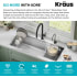 Kraus KWU12045 - 45 Inch Undermount Workstation Single Bowl Stainless Steel Kitchen Sink