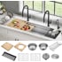 Kraus KWU21057 - 57 Inch Undermount Kore™ Workstation Single Bowl Kitchen Sink with 10-Piece Chef's Kit
