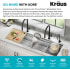 Kraus KWU21057 - 57 Inch Undermount Workstation Single Bowl Stainless Steel Kitchen Sink Features